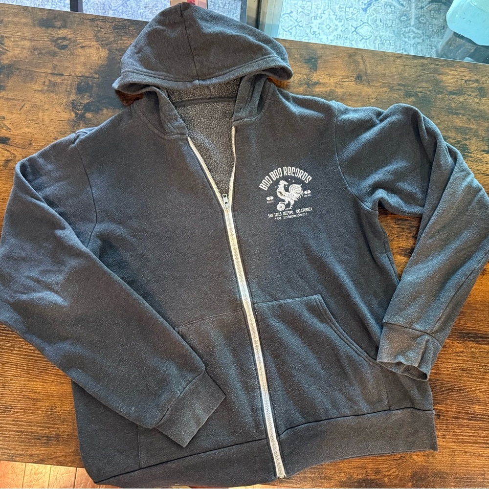 Men's Dark Gray Zip-Up Hoodie